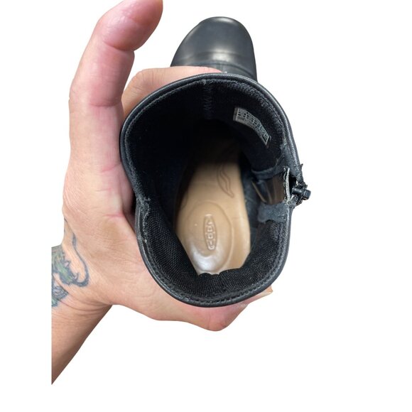 Keen Womens Black Leather Ankle Boots Size 8.5 SKU 9439 - Picture 8 of 11